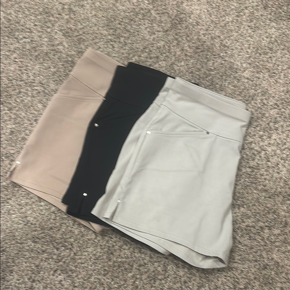 INC International Concepts Black, Tan, Stone shorts.